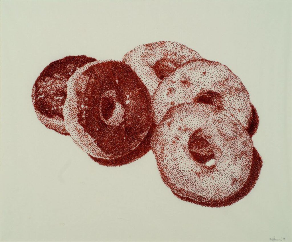 Donuts 1975 Acrylic On Paper
