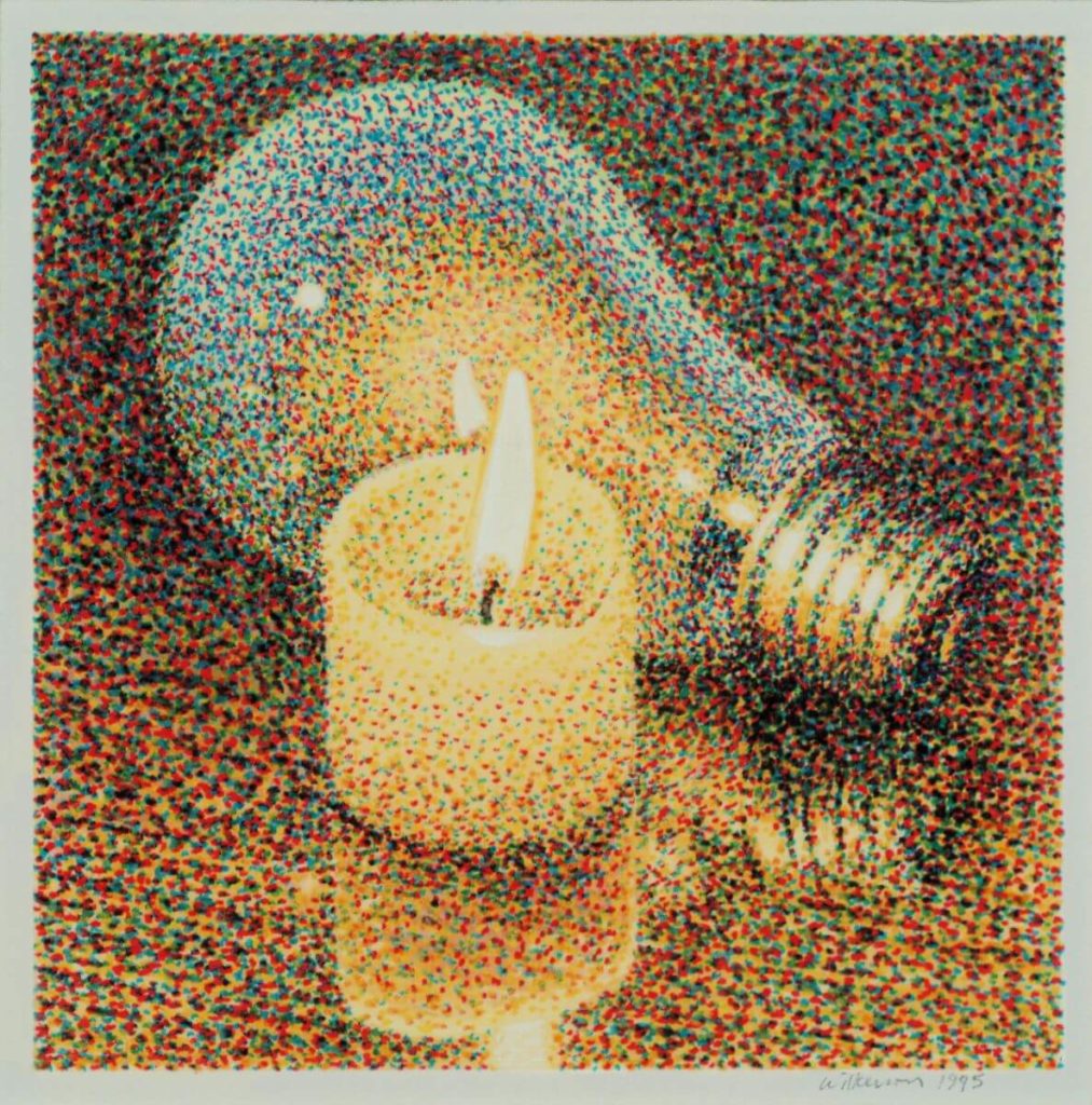 Lightbulb Candle 1995 Felt Tip On Board