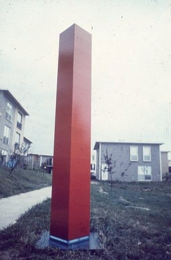 red light column sculpture 1968